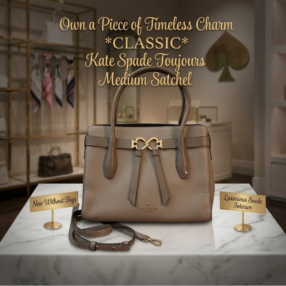 Kate Spade Toujours Medium Satchel with Interlocking Spade Hardware